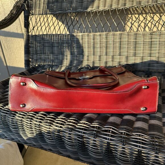 Mcklein Winnetka Laptop‎ Bag Work Bag Briefcase Red Classic - Picture 12 of 15